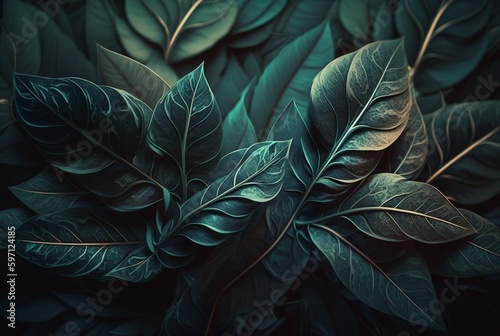leaf abstract background. generative ai