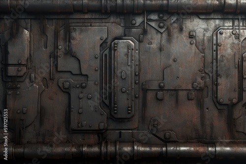 Wallpaper Mural Industrial background of old rusty iron. Generative Ai Torontodigital.ca