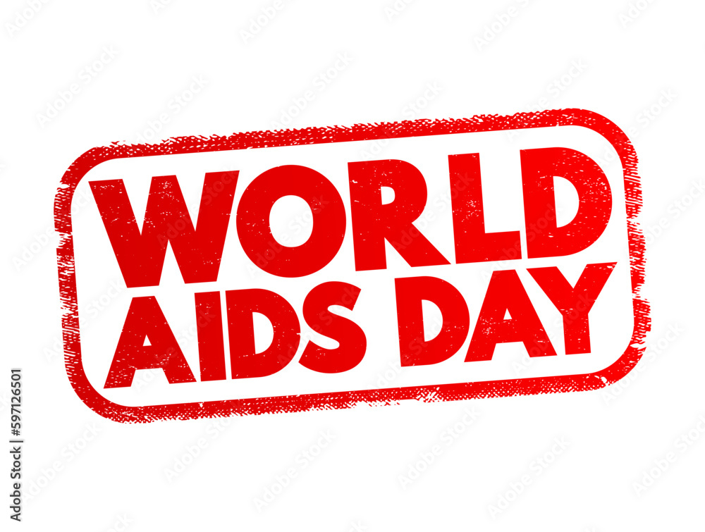 World Aids Day text stamp, concept background World Aids Day text stamp, concept background