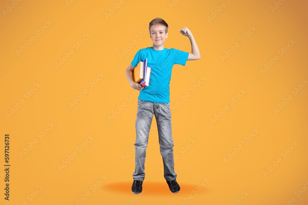 Young cute smart child student Young cute smart child student