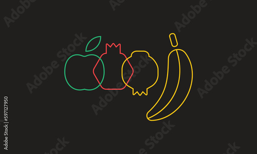 simple fruit juice logo. suitable for fruit shop or fruit ice. the logo looks fresh fun and colorful