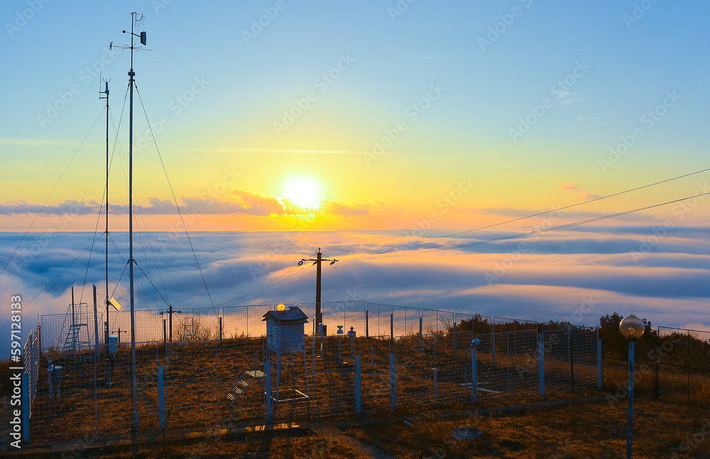 thermal inversion at the weather station