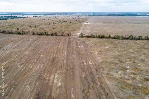 Land getting prepared for farming.