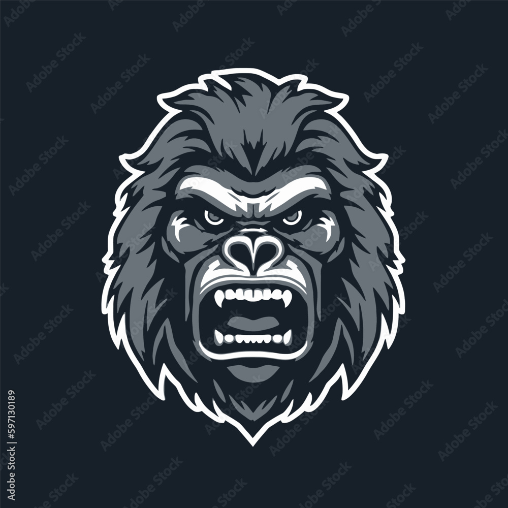 Esports Identity with a Fierce Gorilla Logo