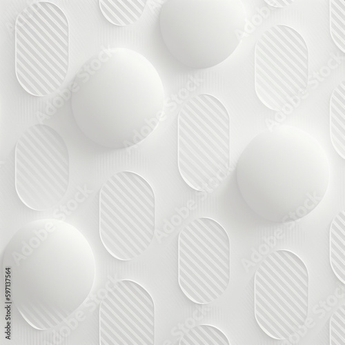 白色の綺麗な背景画像、様々な綺麗な幾何学模様