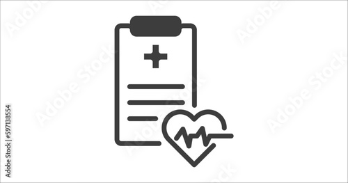 health report icon. Filled health report icon from dental health collection. Glyph vector. Editable health report symbol can be used web and mobile