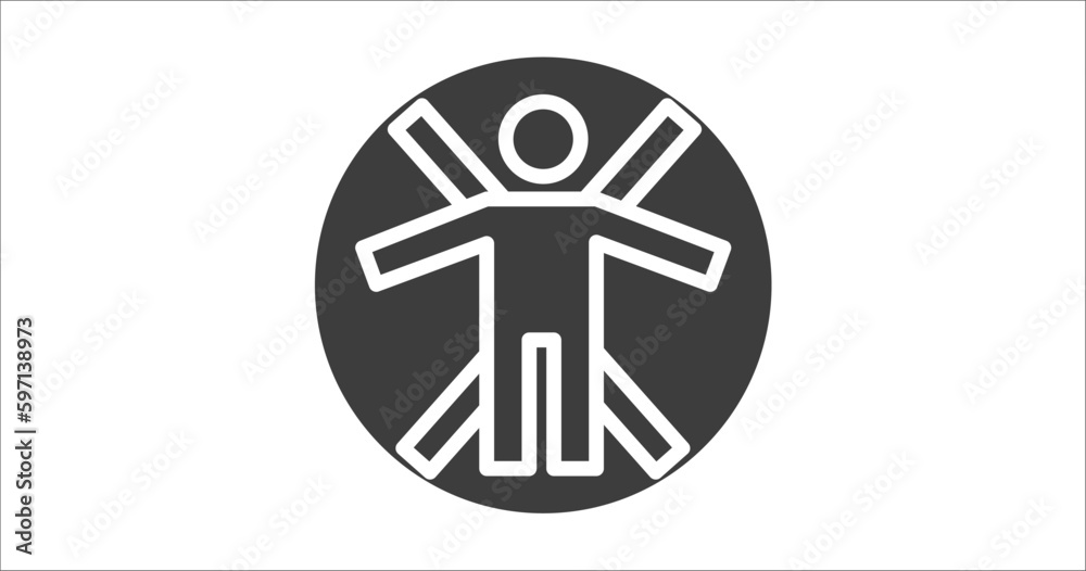 vitruvian man icon. Filled vitruvian man icon from people and relation collection. Glyph vector. Editable vitruvian man symbol can be used web and mobile vitruvian man icon. Filled vitruvian man icon from people and relation collection. Glyph vector. Editable vitruvian man symbol can be used web and mobile