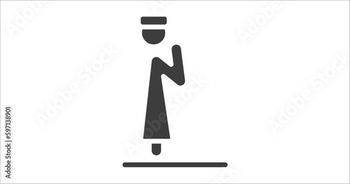 takbir icon. Filled takbir icon from people and relation collection. Glyph vector. Editable takbir symbol can be used web and mobile