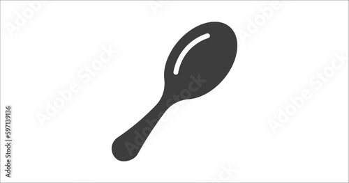 large spoon icon. Filled large spoon icon from tools and utensils collection. Glyph vector. Editable large spoon symbol can be used web and mobile