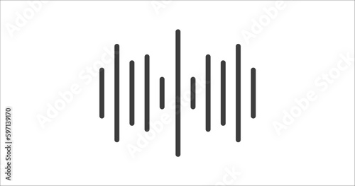 sound wave bars icon. Filled sound wave bars icon from tools and utensils collection. Glyph vector. Editable sound wave bars symbol can be used web and mobile