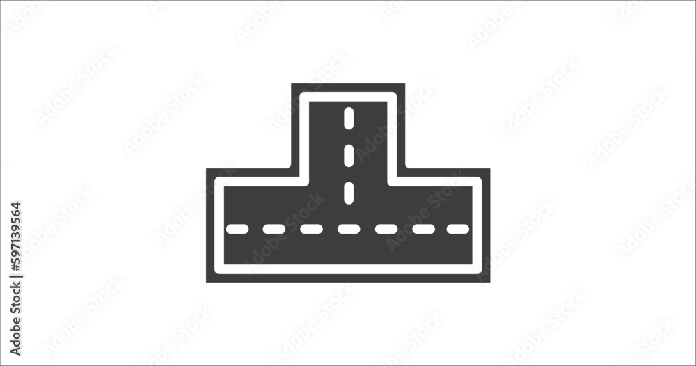 crossroad icon. Filled crossroad icon from user interface collection. Glyph vector. Editable crossroad symbol can be used web and mobile crossroad icon. Filled crossroad icon from user interface collection. Glyph vector. Editable crossroad symbol can be used web and mobile