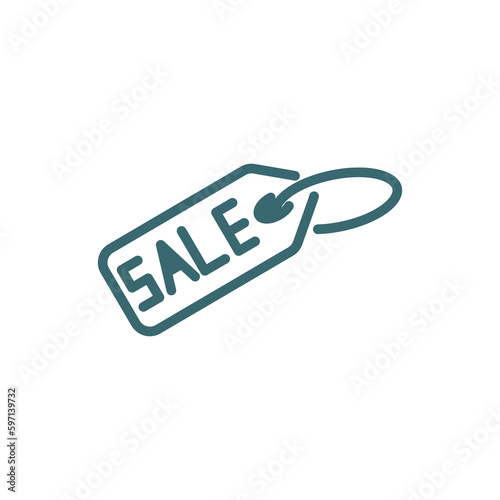 sale tag icon. Filled sale tag icon from business and finance collection. Glyph vector isolated on white background. Editable sale tag symbol can be used web and mobile