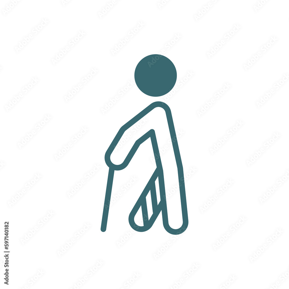 hurt human icon. Filled hurt human icon from feeling and reaction collection. Glyph vector isolated on white background. Editable hurt human symbol can be used web and mobile