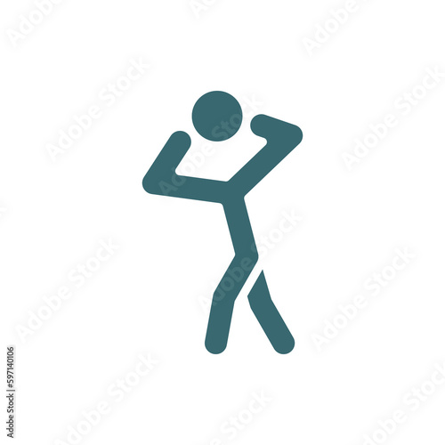 scared human icon. Filled scared human icon from feeling and reaction collection. Glyph vector isolated on white background. Editable scared human symbol can be used web and mobile