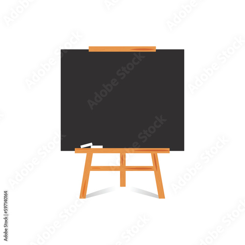 blank blackboard isolated on white