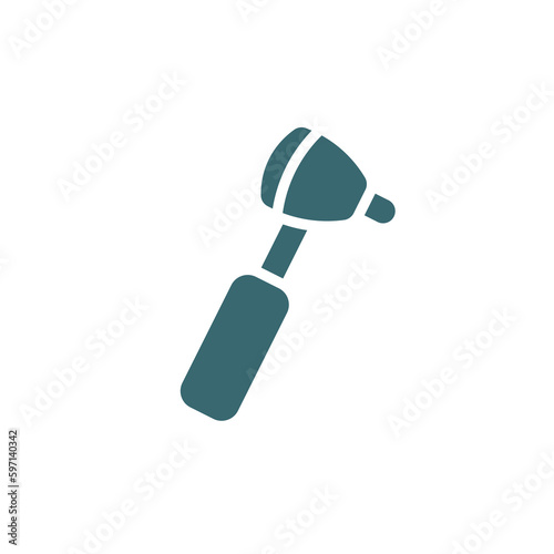 otoscope icon. Filled otoscope icon from medical collection. Glyph vector isolated on white background. Editable otoscope symbol can be used web and mobile