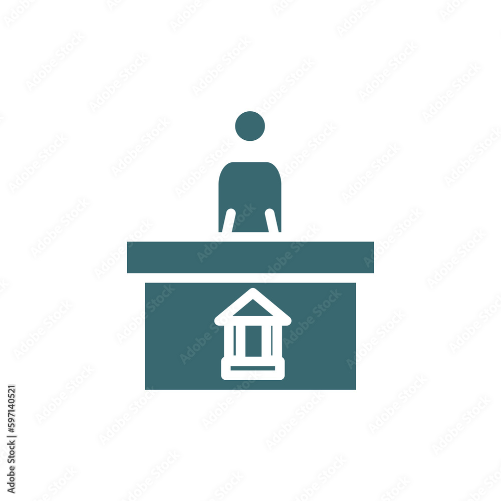 information desk icon. Filled information desk icon from museum and exhibition collection. Glyph vector isolated on white background. Editable information desk symbol can be used web and mobile information desk icon. Filled information desk icon from museum and exhibition collection. Glyph vector isolated on white background. Editable information desk symbol can be used web and mobile