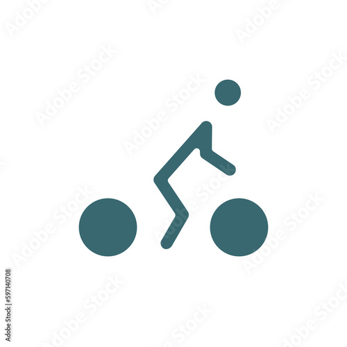 man cycling icon. Filled man cycling icon from behavior and action collection. Glyph vector isolated on white background. Editable man cycling symbol can be used web and mobile