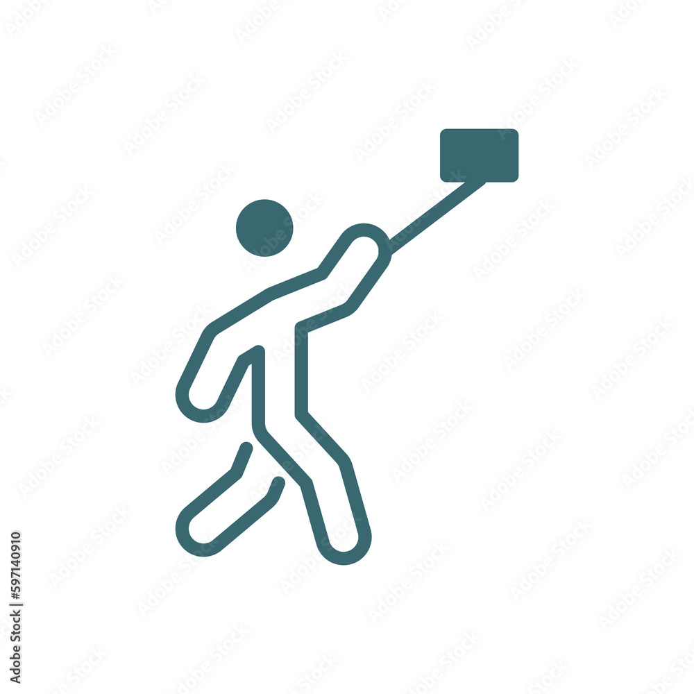 man taking a selfie icon. Filled man taking a selfie icon from behavior and action collection. Glyph vector isolated on white background. Editable man taking a selfie symbol can be used web and mobile man taking a selfie icon. Filled man taking a selfie icon from behavior and action collection. Glyph vector isolated on white background. Editable man taking a selfie symbol can be used web and mobile