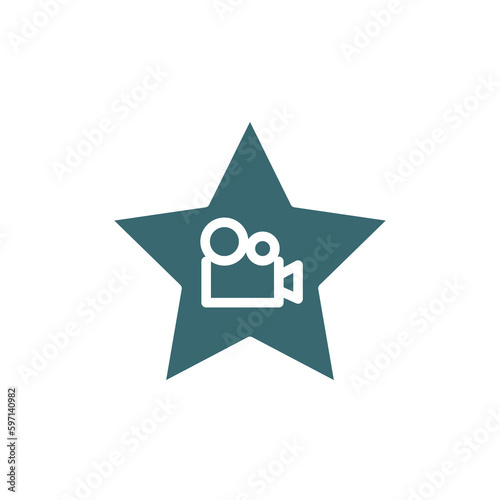 cinema celebrity icon. Filled cinema celebrity icon from cinema and theater collection. Glyph vector isolated on white background. Editable cinema celebrity symbol can be used web and mobile