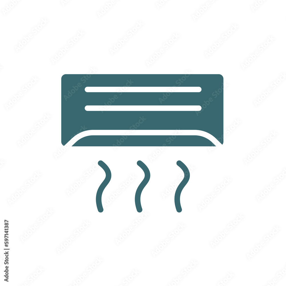 air conditioner icon. Filled air conditioner icon from hotel and restaurant collection. Glyph vector isolated on white background. Editable air conditioner symbol can be used web and mobile air conditioner icon. Filled air conditioner icon from hotel and restaurant collection. Glyph vector isolated on white background. Editable air conditioner symbol can be used web and mobile