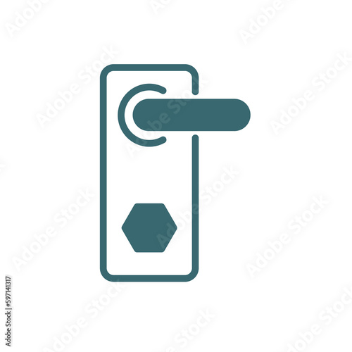 doorknob sign icon. Filled doorknob sign icon from hotel and restaurant collection. Glyph vector isolated on white background. Editable doorknob sign symbol can be used web and mobile