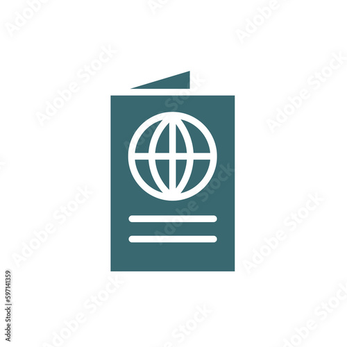passport icon. Filled passport icon from hotel and restaurant collection. Glyph vector isolated on white background. Editable passport symbol can be used web and mobile