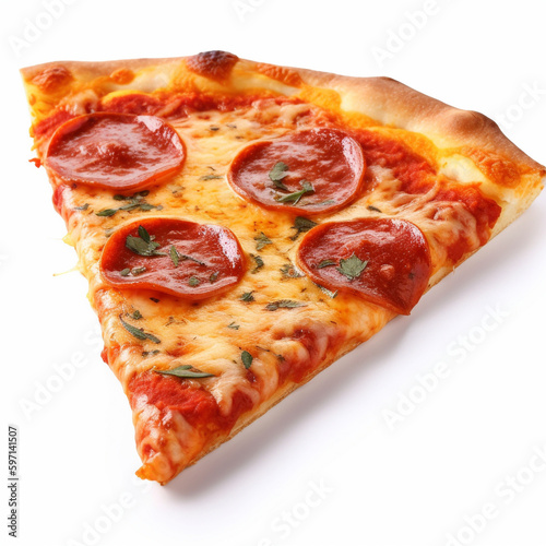 A slice of pepperoni pizza generative AI