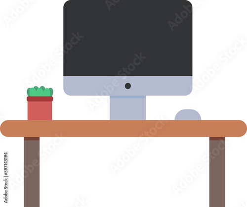 Mesa de escritório com computador