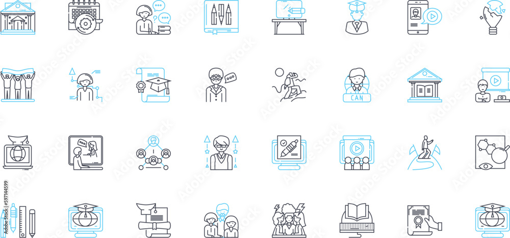 Virtual classes linear icons set. Online, Zoom, Distance, Remote, Webinar, E-learning, Virtual line vector and concept signs. Classroom,Digital,Synchronous outline illustrations Virtual classes linear icons set. Online, Zoom, Distance, Remote, Webinar, E-learning, Virtual line vector and concept signs. Classroom,Digital,Synchronous outline illustrations