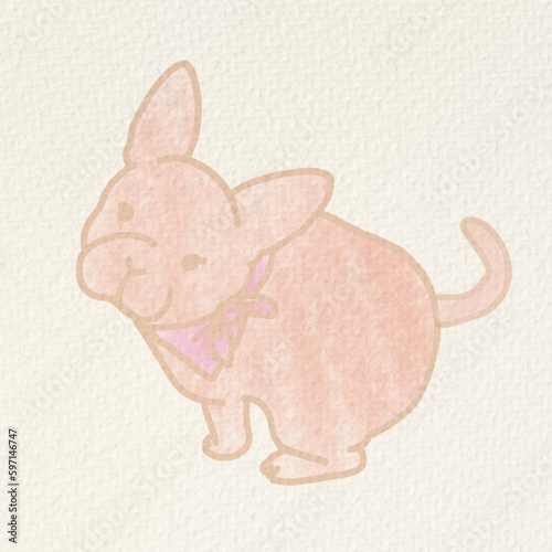 Pink littel dog
