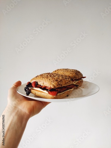 Sandwich with chorizo  (ID: 597146965)