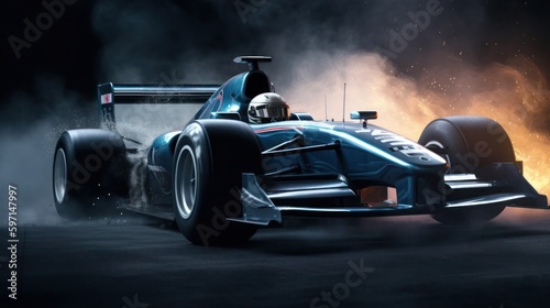 Formula 1 racing, sparks, generative ai