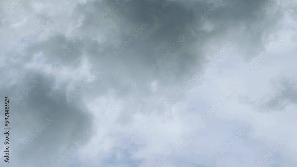 Sky with Cumulus Gray White Clouds after Rain View from the Airplane Window. Aerial Shooting Of A Cloudy Summer Skyscraper. Time Lapse Of Puffy Clouds. Abstract Smoky Background of the Sky and Clouds 