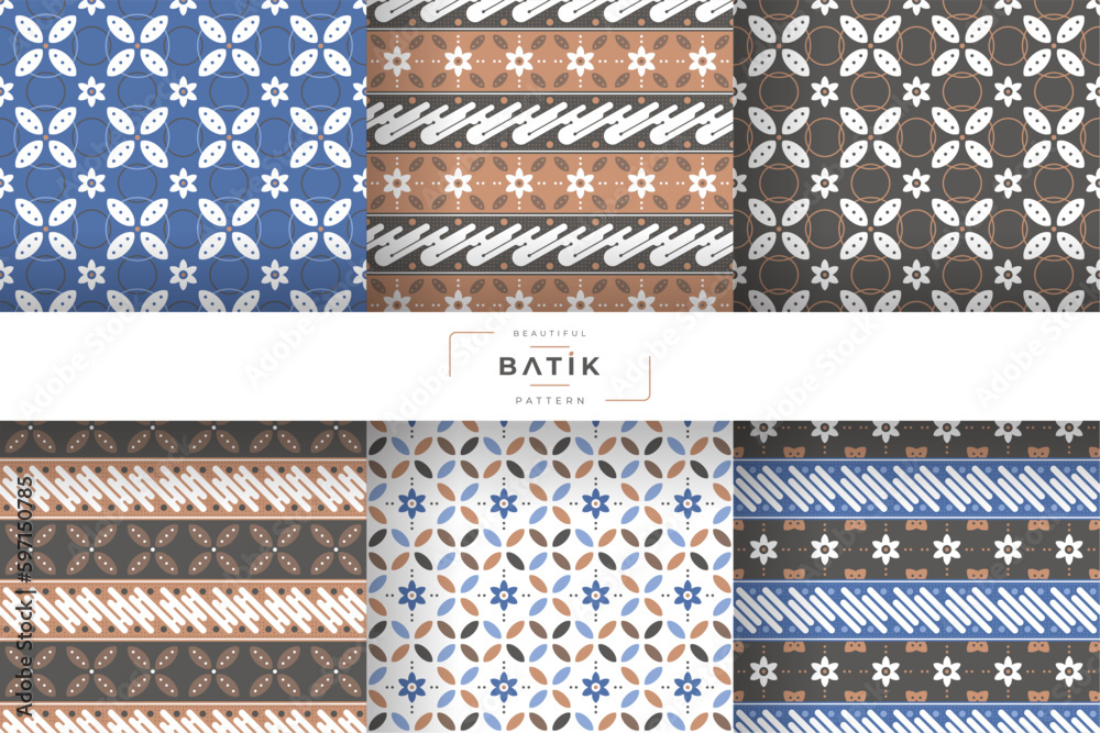 traditional batik pattern design collection
