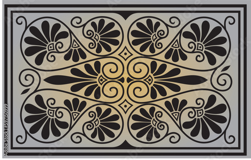 Vector colored seamless Indian ornament. Ethnic national border, India frame..