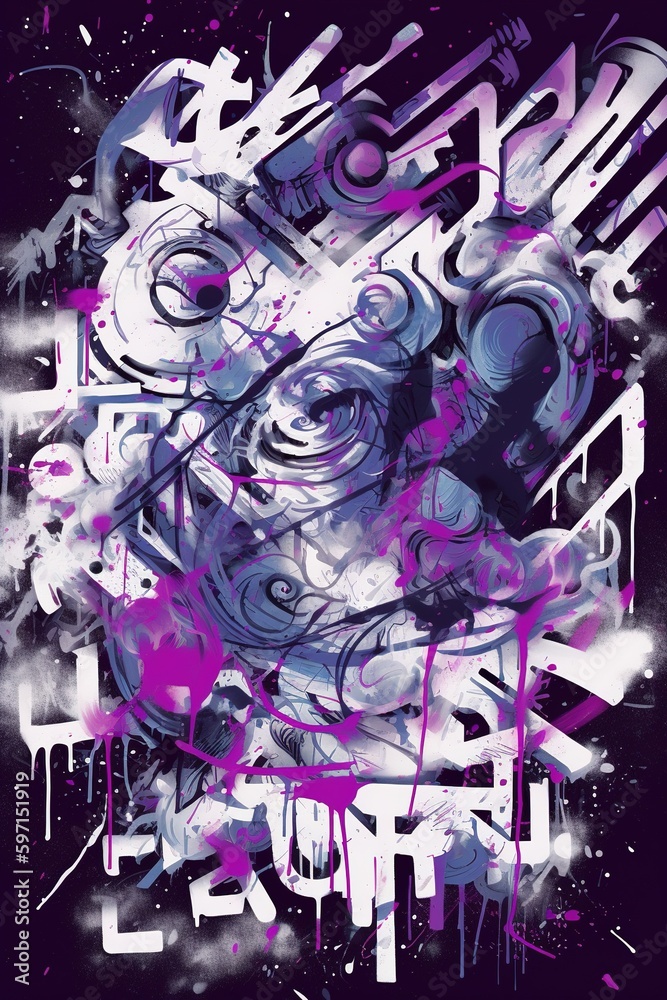 Obraz premium Graffiti Art. Generative Ai