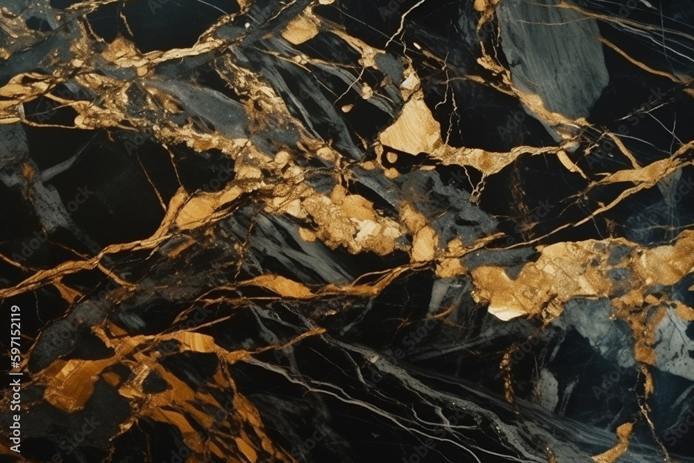 Premium background. Black and gold luxury marble texture