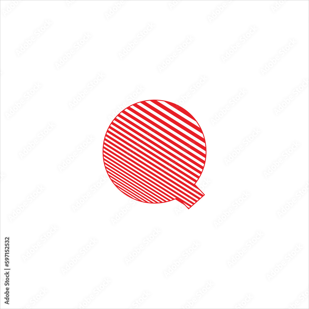 initial q logo design abstract icon
