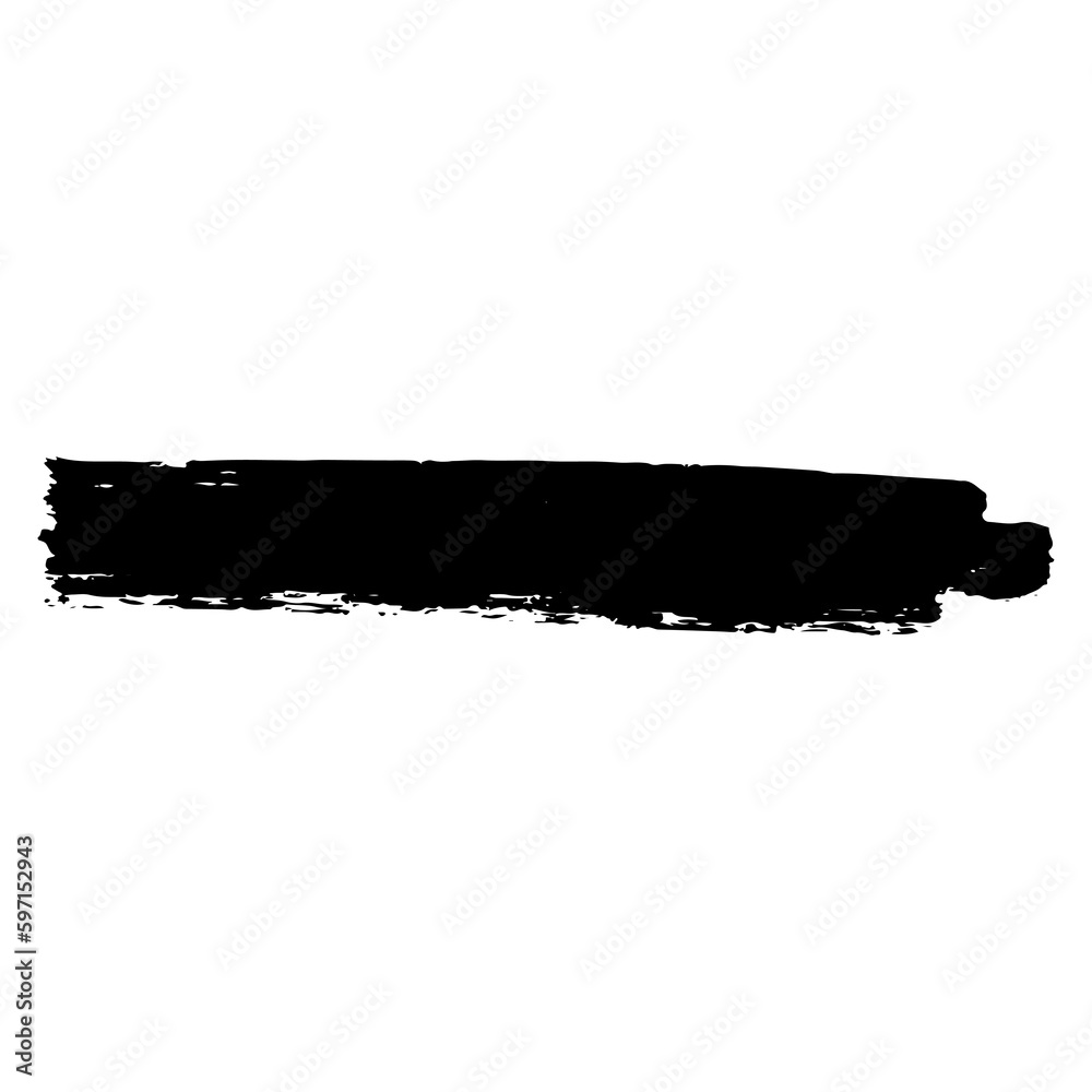  Black grunge stroke brush , banner, label, for your design, png