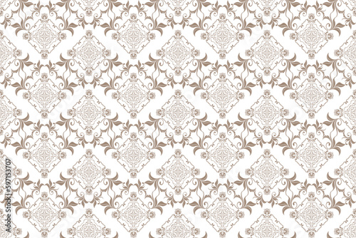Seamless ornament on background. Floral ornament on background