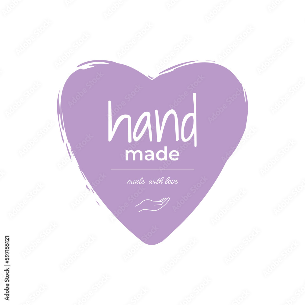 Hand Made Logo Icon Vector Design.