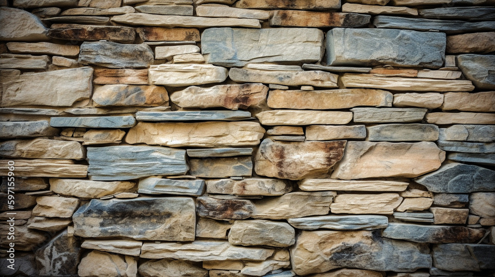 Pattern of modern style design decorative uneven cracked real stone wall surface. Generative Ai Pattern of modern style design decorative uneven cracked real stone wall surface. Generative Ai
