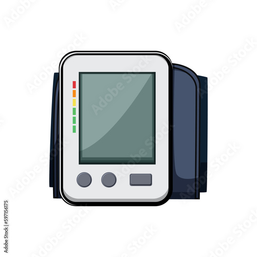 hypertension blood pressure monitor cartoon vector illustration