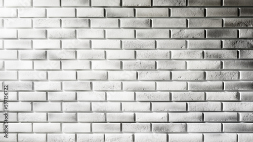 White brick wall, old texture of red stone blocks. Generative Ai