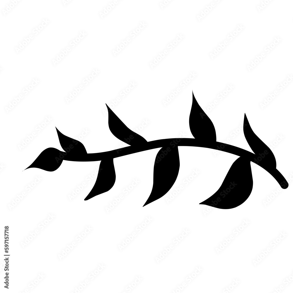 hand drawn black leaf silhouettes hand drawn black leaf silhouettes