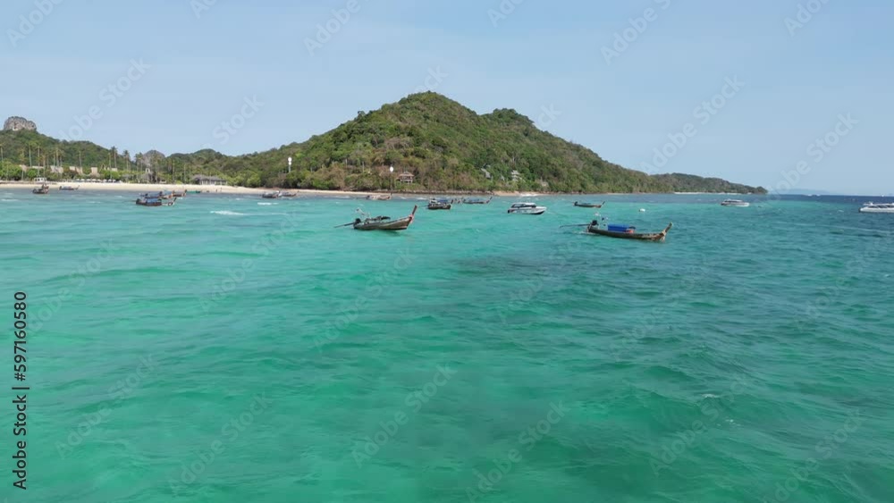 Aerial video on the famous Koh Phi Phi island in Thailand Aerial video on the famous Koh Phi Phi island in Thailand