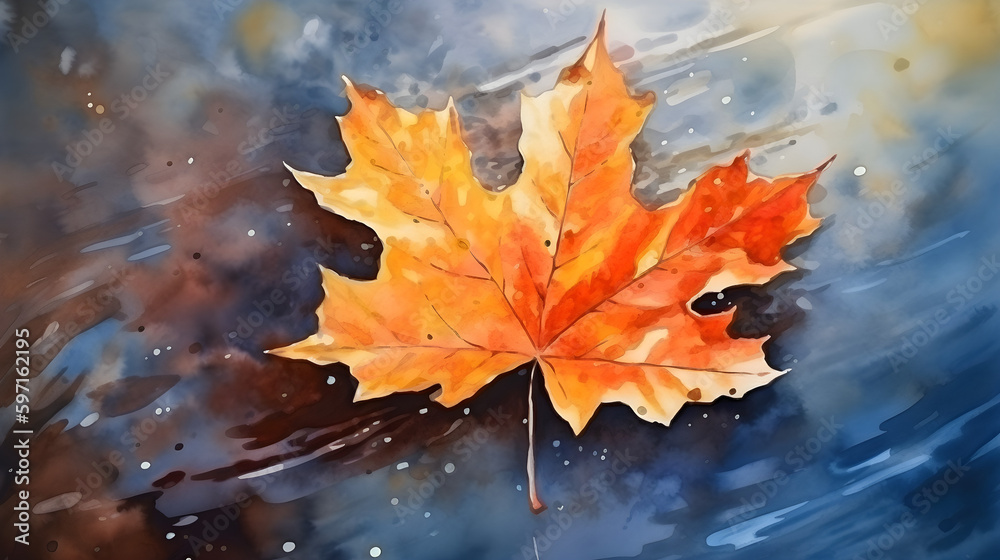 maple leaf in water maple leaf in water