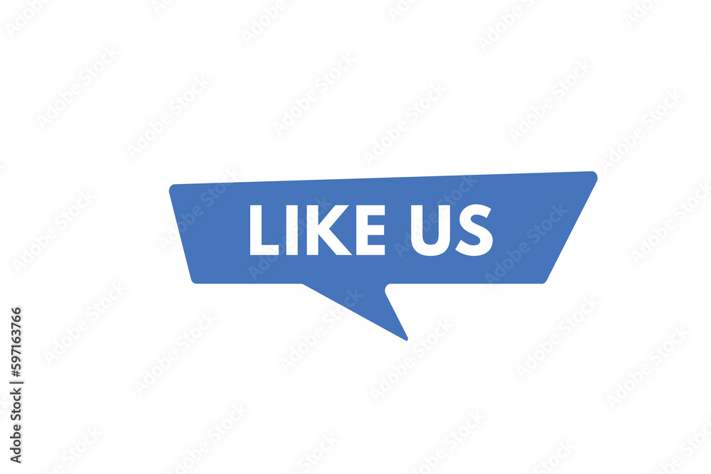 Like Us text Button. Like Us Sign Icon Label Sticker Web Buttons Like Us text Button. Like Us Sign Icon Label Sticker Web Buttons