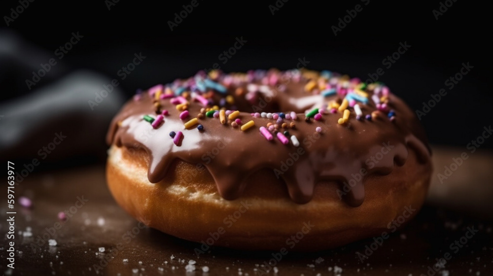 chocolate donut with sprinkles chocolate donut with sprinkles